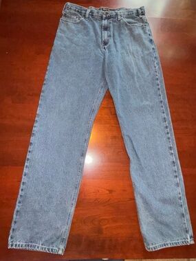Relaxed Fit Men's Denim Jeans in Medium Blue by Real Ranch 34x34